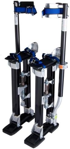 24" - 40" Adjustable Drywall Stilt Black &amp; Silver