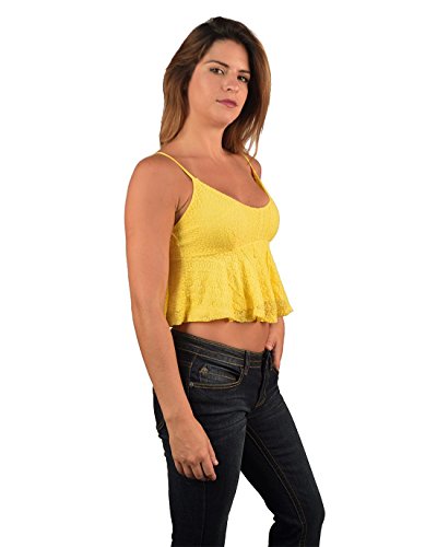 Sleeveless Crochet Peplum Crop Top