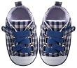 Luvable Friends Plaid Sneaker for Baby, Blue