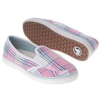 DVS Chase Pink Plaid Canvas Women's Skate Shoes