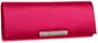 La Regale Satin Clutch,Fuchsia,One Size