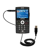 Coiled Power Hot Sync and Charge USB Data Cable w/ Tip Exchange for the Samsung Blackjack II - Gomadic Brand