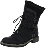 Rieker 74661-00, Damen Fashion Halbstiefel & Stiefeletten, Schwarz (schwarz/schwarz 00), EU 39