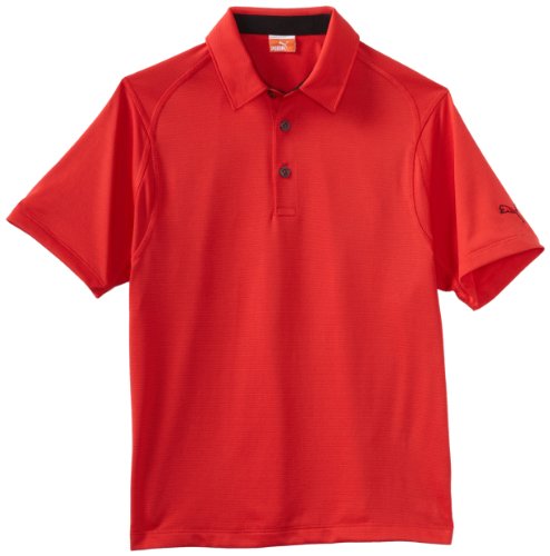 Puma Boys Tech Knit Polos Small Tomato On Sale