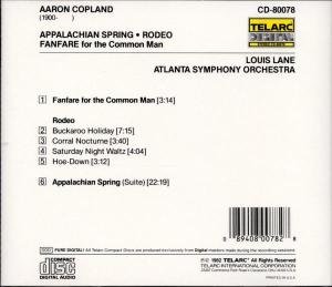 Copland: Appalachian Spring; Rodeo; Fanfare for the Common Man under ( C ) in The Music Store