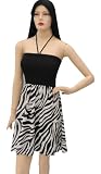 Trendy Animal printed Boob Tube dress Backless Spring Resort Dress Mother's Day Gift