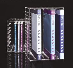 Acrylic CD/DVD Holder - Holds 7 DVDs or 14 CDs
