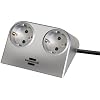 Brennenstuhl Desktop Power Tischsteckdose 2-fach silber