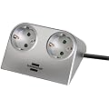Brennenstuhl Desktop Power Tischsteckdose 2-fach silber