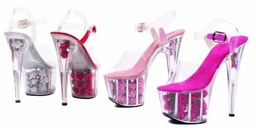 709-BLOSSOM, Color: WHITE, Women's US Size 8 / 7' Heel Mule.