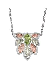 Black Hills Gold August Birthstone Silver Necklace