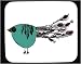 Decorated Mouse Pad with heavy, shocked, bird