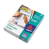 Avery 11424 Avery Index Maker White Dividers, 8-Tab, Lsr/IJ, Letter, AST/CLR , 25 Sts/Bx