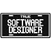 New  True Software Designer  License Plate Occupations