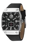 Image of Diesel Dz9012 Gents Black Label Chronograph Black Leather Strap Watch