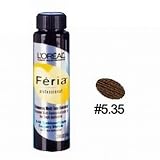 LOREAL FERIA COLOR #5.35 2.4oz Lush Golden Mahogany Brown