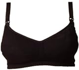 Bras Size 34D Womama Bamboo Evolve 3/4-Cup Nursing Bra, Black, Size 34D