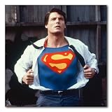 Christopher Reeve Color Box Canvas Print - Gallery Wrapped - (18x18 Inches - Superman Clark Kent)