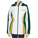 Green Bay Packer Jackets : Green Bay Packer Ladies White Full Zip Hoody Parka
