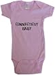 CONNECTICUT BABY / HURRY UP - State-series - White, Blue or Pink Onesie / Baby T-shirt
