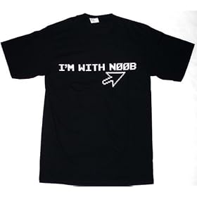 I'M WITH NOOB N00B Video Game Gamer X-Box Adult T-Shirt