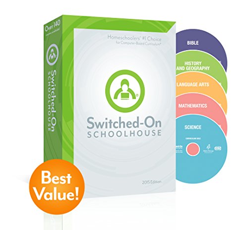 2015 Switched on Schoolhouse, Grade 5, AOP 5-Subject Set - Math, Language, Science, History / Geography & Bible (Alpha Omega HomeSchooling), SOS 5TH GRADE CD-ROM Curriculum, Complete Set