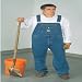 Liberty Relaxed Fit Stone Washed Demin Bib Overall, Sizes 34-64