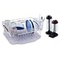 Compact Dish Rack with Glass Washer