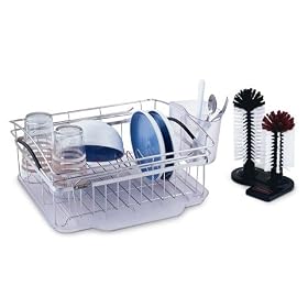 Compact Dish Rack with Glass Washer by Homevisions