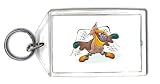 Keychain with soccer, goalkeeper, sport, playing, animal, pelican