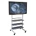 LUXOR Mobile Flat Panel TV Stand - Black