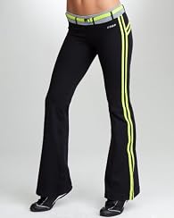 Neon Green Contrast Dangers Pant - BEBE SPORT
