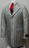 Mens Silver Tone on Tone Dress Zoot Suit - Includes New Single Breasted Jacket, and Pants - High Quality Super 150s - Large Sizes, for the Big and Tall Man