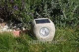 Eigenschaften Heitronic  / Solar Steinleuchte mit 3 superhellen LEDs