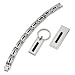 Stainless Steel Enameled Bracelet, Money Clip and Key Chain Set