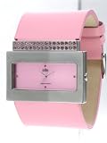 Elite Viva Ladies Stone Set Pink Strap Watch E5068.2.212
