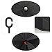 Ylovetoys Double Layer Folding UV Proof and Windproof Inverted Umbrella with C-Shaped Hand for Car Outdoor (Pure Black)