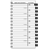 AT-A-GLANCE Tabbed Telephone, Address Refill for 70-008, 70-543, 70-064, 3.75 x 6.38 x .38 Inches (80-909-10)