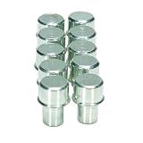 Magclip 72441 Magnetic Socket Holder and Tool Storage, 1/4-Inch Power Pegs For Power Mat, Silver, 10-Pack