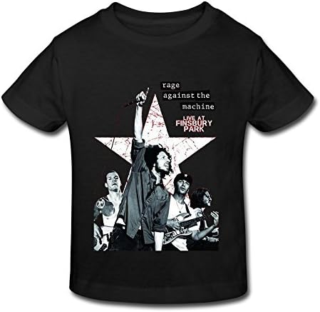 HAYTBABY Kid's Toddler Rage Against The Machine Soft T-shirts Age 2-6 Black 2 Toddler