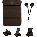 Brown Nubuck Cover Sleeve Carrying Case can easily be converted to a stand  ....