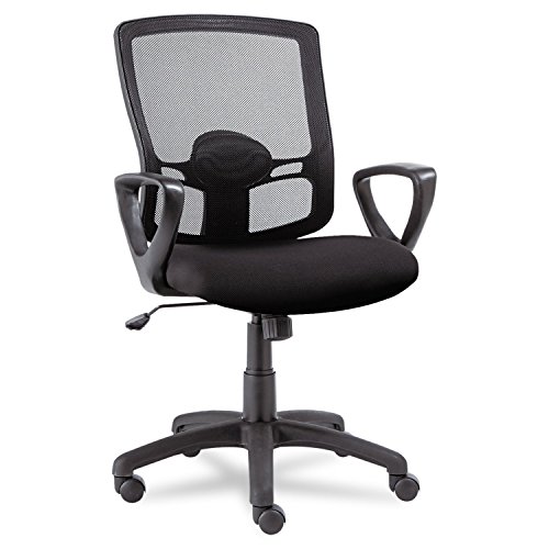 Alera Etros Series Mesh Mid-Back Swivel/Tilt Chair, Black