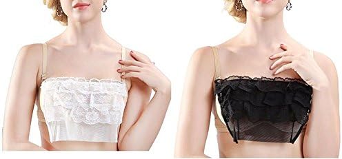 Women's Lace Overlay Modesty Panel - Mock Camisole - Snappy Cami - Set of 2