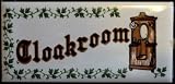 BEAUTIFUL CERAMIC DOOR PLAQUE – ‘CLOAKROOM’ – 11CM X 5CM (CERAMIC DOOR PLAQUES)