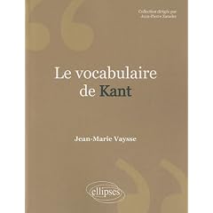 Le vocabulaire de Kant