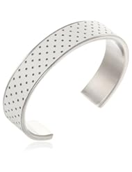 Lacoste White Leather Bangle Bracelet, 7.5"