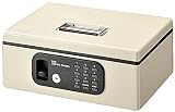 PLUS 電子ロック手提金庫 FL型 エルグレー Sサイズ CB-030FL LGY 12-844の画像