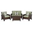 Belmont Wicker 4–pc. Thick Woven Deep Seating Set