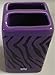 WPM 19 Piece Bath Accessory Set Purple Zebra Bathroom Rugs & Shower Curtain & Accessories