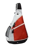 Red Ipod Mp3 College School Sling Backpack Bag